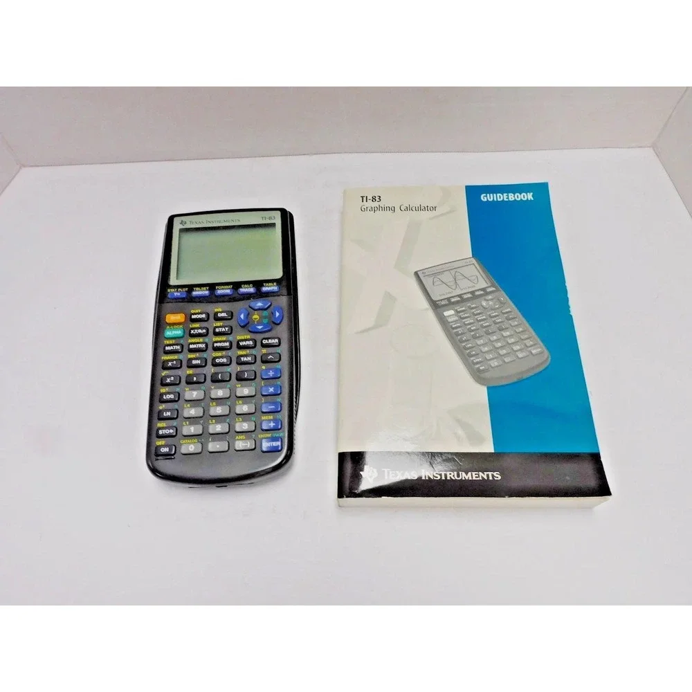 Texas Instrument TI-83 Plus Graphing Calculator With Guidebook DW202